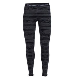 Icebreaker Base Layer Vertex Fairisle Geometric Thermal Leggings